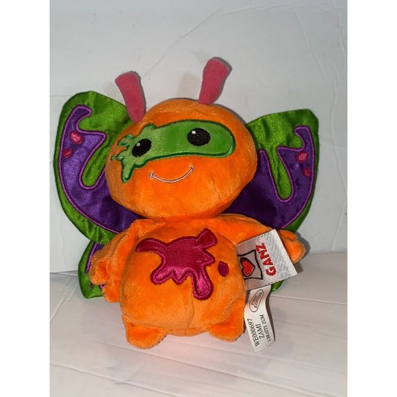 Ganz Webkinz Zumbuddy Zami A Bratty Zum Orange Butterfly 5" Plush First Edition - Picture 1 of 5